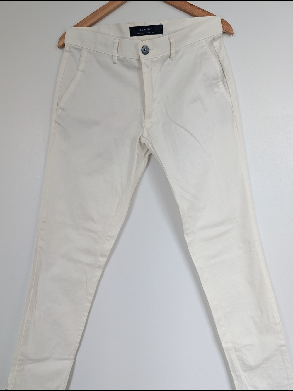 Zara Off-White Slim Pants size 31